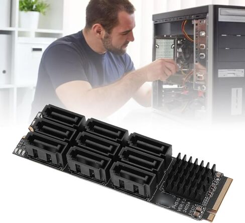 محول Fabater M.2 إلى 3.0، بطاقة توسيع PCIe 3.0 إلى III، محول M.2 Nvme Key PCIE3.0 X2 9 Port Serial ATA .0 للكمبيوتر المكتبي in Kuwait