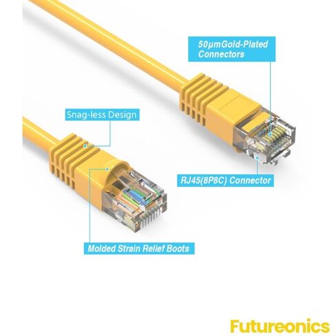 (10 Pack Cat 6 Ethernet Cable 30 Feet Yellow UTP Booted 30 FT Computer Network Cable, Internet Cable, Cat 6 Cable in Saudi Arabia