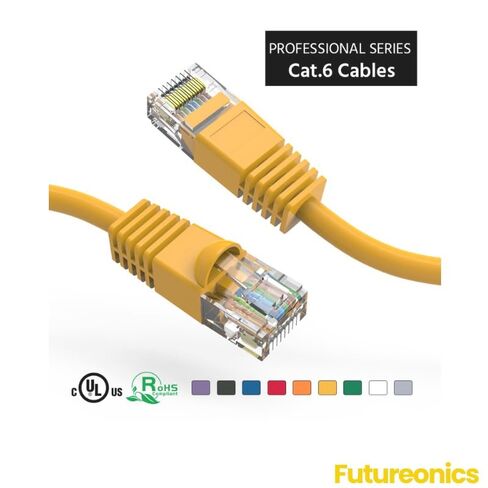 (10 Pack Cat 6 Ethernet Cable 30 Feet Yellow UTP Booted 30 FT Computer Network Cable, Internet Cable, Cat 6 Cable in Saudi Arabia