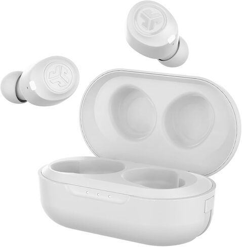 سماعات أذن JLab JBuds Air True Wireless Signature Bluetooth + علبة شحن، أبيض، مقاومة العرق IP55، اتصال Bluetooth 5.0، توقيع 3 إعدادات صوت EQ، متوازن، تعزيز الجهير in Kuwait