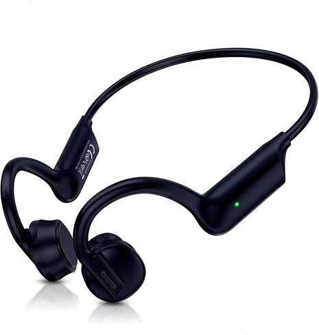 سماعات توصيل العظام سماعات بلوتوث 5.4 لاسلكية، سماعات أذن مفتوحة، سماعة مقاومة للماء IPX6 للجري، سماعات رياضية وقت تشغيل 12 ساعة، ركوب الدراجات، المشي لمسافات طويلة، القيادة، أسود عميق in Kuwait