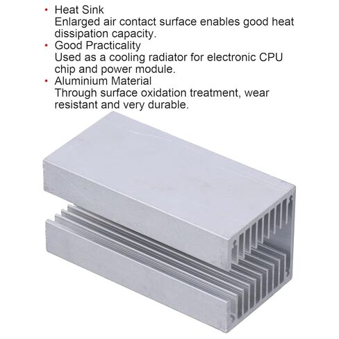 Oumefar U Type Heat Sink، مبرد حراري من الألومنيوم مقاس 100 × 50 × 50 مم مع منطقة اتصال هوائية كبيرة للتبريد السريع، لضبط الصناديق العلوية ومشغلات LED وأجهزة التوجيه ووحدات المعالجة المركزية MOS in Kuwait
