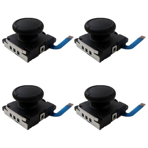 USonline911 4PCS Replacement Analog Joystick Compatible for Nintendo Switch 2017, Switch Lite, for Nintendo Switch OLED Model 2021 Joy-con - Black in Saudi Arabia