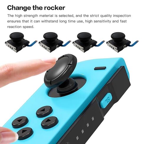 USonline911 4PCS Replacement Analog Joystick Compatible for Nintendo Switch 2017, Switch Lite, for Nintendo Switch OLED Model 2021 Joy-con - Black in Saudi Arabia