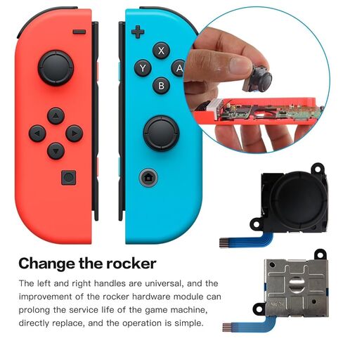 USonline911 4PCS Replacement Analog Joystick Compatible for Nintendo Switch 2017, Switch Lite, for Nintendo Switch OLED Model 2021 Joy-con - Black in Saudi Arabia