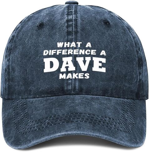 What A Differences A Dave Makes Hat Baseball Cap Hats for Men Adjustable Hat in Saudi Arabia