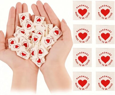 100pcs Sewing Labels for Handmade Items with Love, Durable Crochet Tags, Handmade Tags for Crochet, Knitting Projects for Hats Beanies Scarves & More (White) in Saudi Arabia