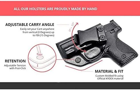 Makarov Kydex Holster Adjustable IWB Right Hand Carry Black Fit (Макаров ПМ 9x18mm) in Saudi Arabia