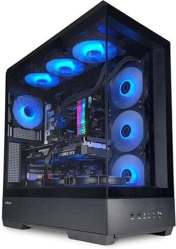 كمبيوتر سطح المكتب Zenith Gaming، Ryzen 7 7800X3D 4.2 جيجا هرتز (تعزيز يصل إلى 5.0 جيجا هرتز)، GeForce RTX 5070 12 جيجا GDDR7، 1 تيرابايت NVMe SSD، 32 جيجا DDR5 RAM، حافظة P50، مبرد سائل AIO 360 مم، WiFi 6E، Windows 11 in Kuwait