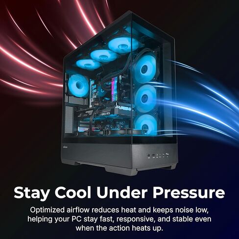 كمبيوتر سطح المكتب Zenith Gaming، Ryzen 7 7800X3D 4.2 جيجا هرتز (تعزيز يصل إلى 5.0 جيجا هرتز)، GeForce RTX 5070 12 جيجا GDDR7، 1 تيرابايت NVMe SSD، 32 جيجا DDR5 RAM، حافظة P50، مبرد سائل AIO 360 مم، WiFi 6E، Windows 11 in Kuwait