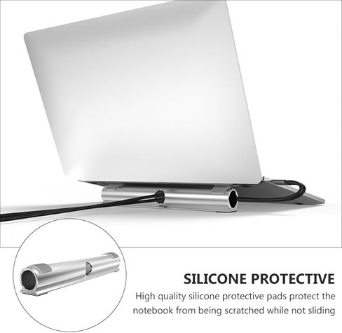 Homoyoyo Aluminum Alloy Laptop Stand 11-14 Inch Cooling Rack with Hollow Wire Organizer Portable Notebook Holder for Office and Home Use Silver in Saudi Arabia
