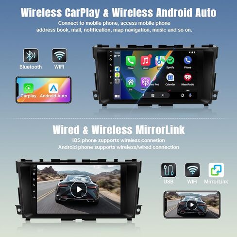 راديو سيارة Naifay Android 12 لسيارة Nissan Altima 2013-2018 (غير مناسب لنظام الصوت الممتاز وشاشة كبيرة)، شاشة لمس 9 بوصة لستيريو Altima مع Carplay Android Auto Bluetooth FM GPS WiFi Camera in Kuwait
