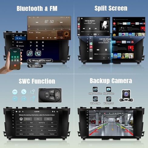 راديو سيارة Naifay Android 12 لسيارة Nissan Altima 2013-2018 (غير مناسب لنظام الصوت الممتاز وشاشة كبيرة)، شاشة لمس 9 بوصة لستيريو Altima مع Carplay Android Auto Bluetooth FM GPS WiFi Camera in Kuwait