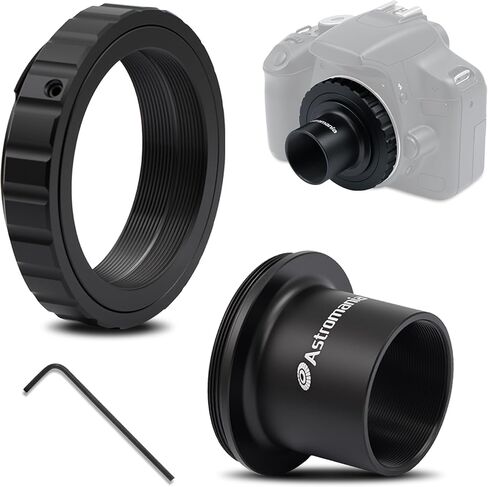 محول T مقاس 1.25 بوصة من Astromania - حزمة مع - محول حلقة معدنية على شكل حرف T لكاميرا Nikon DSLR/SLR in Kuwait