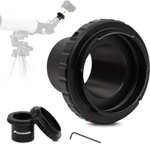 محول T مقاس 1.25 بوصة من Astromania - حزمة مع حلقة على شكل حرف T لكاميرا Pentax-k مقاس 42 مم in Kuwait