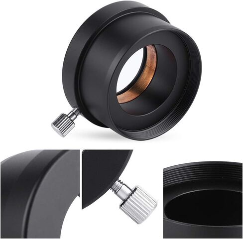 Telescope Eyepiece Adapter, Compression Ring Fitting, 2 to 1.25 Black Metal Telescope Eyepiece Mount Adapter Accessories Adaptor, for 1.25 Inch Mount of Telescopes in Saudi Arabia