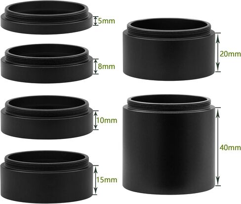 Astromania 1.25" T-Adapter - Bundle with - T2-Extension Tube Kit-5/8/10/15/20/40mm in Saudi Arabia