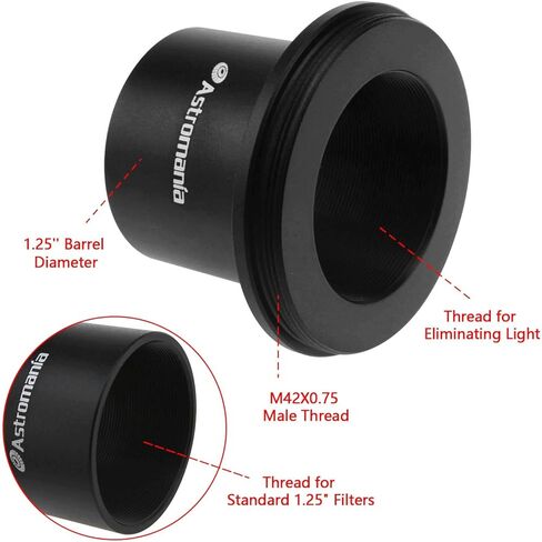 Astromania 1.25" T-Adapter - Bundle with - T2-Extension Tube Kit-5/8/10/15/20/40mm in Saudi Arabia