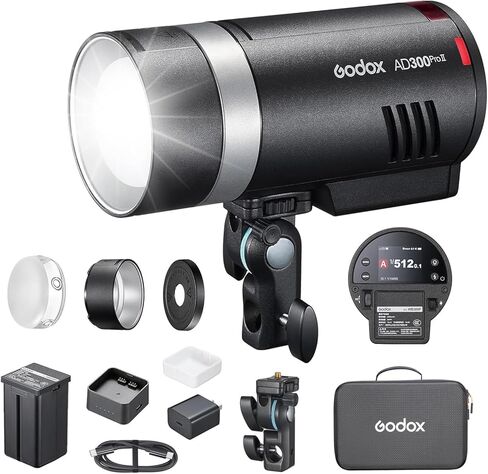 Godox AD300 Pro AD300Pro TTL Outdoor Flash - 300w 2.4G with 2600mAh Lithium Battery 1/8000 HSS 5600±100K Flash Strobe Monolight Compatible with Nikon Canon Sony Fuji Olympus Panasonic Camera in Saudi Arabia