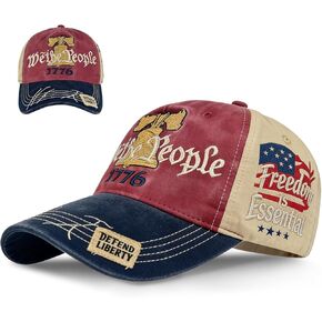 قبعة We The People، قبعة الذكرى السنوية الأمريكية لمدة 250 عامًا، قبعة بيسبول من القماش قابلة للتعديل والمطرزة لعيد الاستقلال/المناسبات الوطنية، قبعة الولايات المتحدة الأمريكية رقم 250 للرجال والنساء in Kuwait