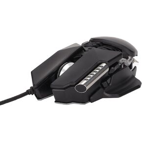 Wired Mechanical Mouse,12800 DPI Ergonomics Retractable Adjustment RGB USB Black 6D Gaming Mouse Comfortable Grip PC Computer Gaming in Kuwait