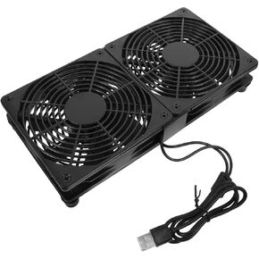 Uonlytech Dual USB Cooling Fans Speed Case Fan Compact Material for Routers Laptops and Desktops Efficient Heat Dissipation in Kuwait