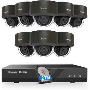 32 Channel Security Camera System, 20x 5MP Wired IK10 Vandal-Proof Dome IP PoE Cameras Outdoor with Smart AI Human Detection, Built-in Mic, Remote Access, 4K 32CH NVR 8TB HDD, PD54B2032-5M in Saudi Arabia