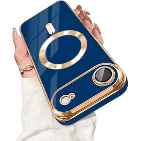 حافظة Dinick مصممة لهاتف iPhone 17 Pro Max مع [غطاء كاميرا مدمج] مغناطيسي متوافق مع MagSafe، غطاء لامع من مادة TPU الناعمة المضادة للخدش، نحيف لهاتف iPhone 17 Pro Max باللون الأبيض والذهبي in Kuwait