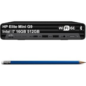 كمبيوتر سطح المكتب HP Elite Mini G9 Business (Intel 12-Core i7-12700T، 16GB DDR5 RAM، 512GB SSD، UHD Graphics 730)، MFF، 2x DisplayPorts، HDMI، USB-C، Ethernet، Wi-Fi 6E، Bluetooth 5.3، Win 11 Pro، أسود in Kuwait