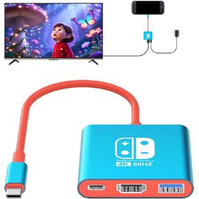 منصة Switch2 (سبائك الألومنيوم)، محطة إرساء محمولة لمفتاح السفر 2 تدعم 4K عند 60 هرتز، سويتش 2 وضع تلفزيون متوافق مع NS2/NS/NS OLED، بديل لجهاز Nintendo Switch 2 Dock مع HDMI2.0/PD 100W/USB3.0 in Kuwait