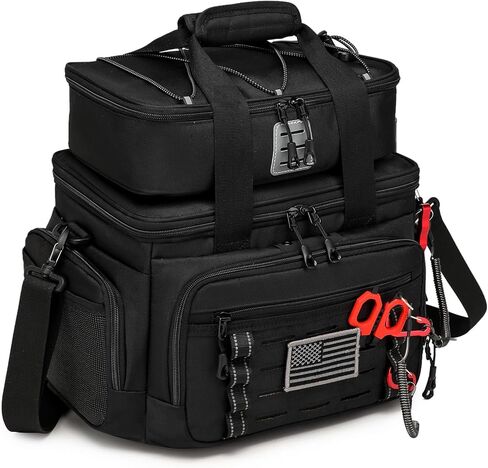 Fishing Tackle Bag, Equipped With 4 Tackle Boxes and Detachable Reel Storage Pouch, Waterproof Fishing Gear Organizer, Durable Angling Equipment, Featuring an Adjustable Shoulder Strap. in Saudi Arabia
