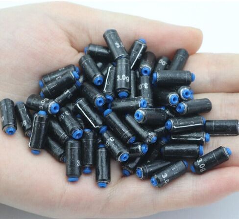 Pack of 50 Fishing Sinkers Weights Soft Plastic Core Scale Lead Freshwater Saltwater in Saudi Arabia