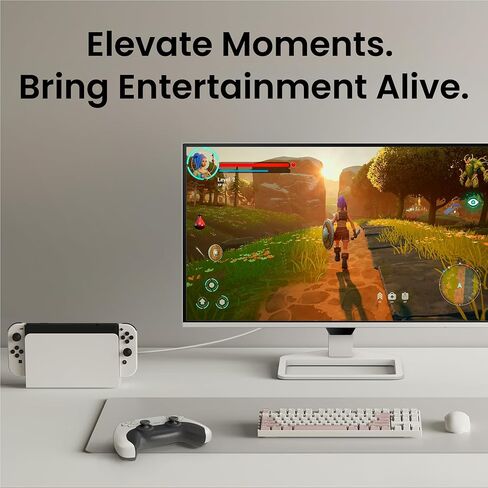 شاشة الوسائط BenQ EW270Q QHD، تغطية ألوان 90% P3، معدل تحديث 200 هرتز، مكبرات صوت مزدوجة 5 وات، 65 وات USB-C، متعة سمعية وبصرية استثنائية in Saudi Arabia