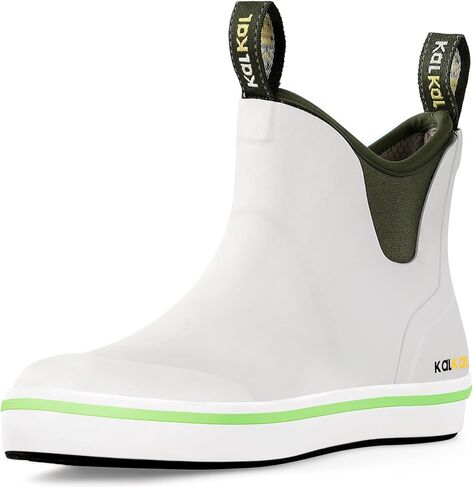 Women's Deck Boots Ankle Rain Boots Fishing Boots Work Shoes, Reinforced Rubber Shell, 100% Waterproof Slip-Resistant, Breathable and Quick-drying, Easy-clean Wearable, for Outdoor Garden (Size 5-11) in Saudi Arabia