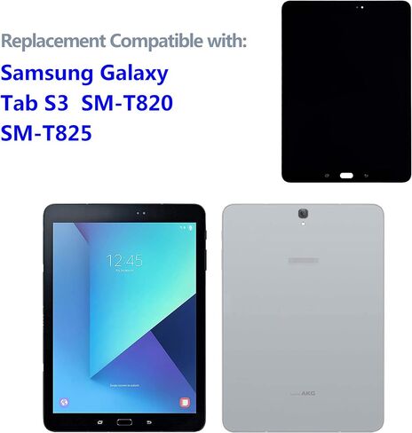 LCD Display Compatible with Samsung Galaxy Tab S3 T820 T825 9.7" inch (Black no Frame) Touch Screen Digitizer Replacement + Tools in Saudi Arabia