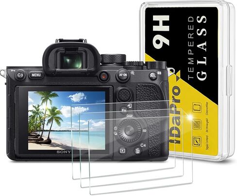 ايدابرو واقي شاشة لسوني الفا A7R IV / A7R III / A7R II / A7 III / A7 II / A7S III / A7S III / A7S II [3+1 عبوة] من الزجاج المقوى سهل التركيب in Kuwait