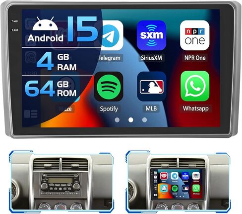 4G 64G for Honda Element 2002-2006 Radio CarPlay 10.1" Incell Touchscreen Car Stereo Android 15 Android Auto Bluetooth 5.0 GPS WiFi 18UI Backup Camera in Kuwait