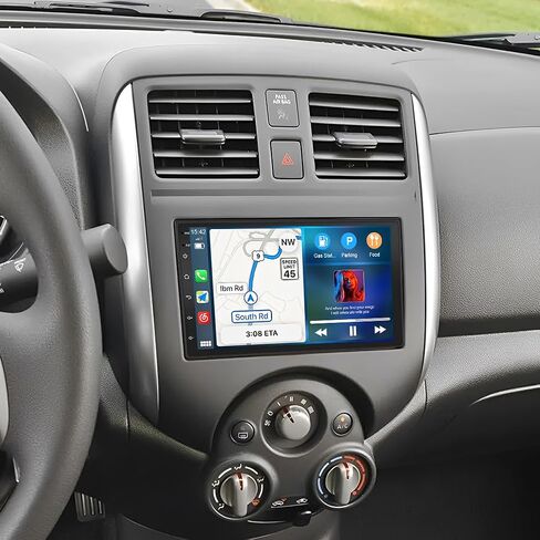 Double Din Car Stereo for Nissan Versa 2012-2019 with Wireless CarPlay and Android Auto, 7" IPS Touchscreen 2G+32G Android 14 Car Radio Support Bluetooth WiFi GPS SWC FM RDS Mirror Link Backup Camera in Saudi Arabia
