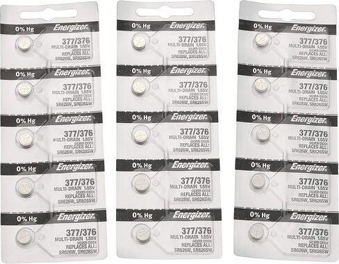Energizer Watch/Electronic Batteries, 1.55 Volts, 377, 2 Batteries in Saudi Arabia