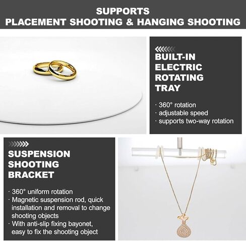 Portable Photo Studio Dimmable Jewelry Photography Softbox, 4 Fill Light-Adjustable Color Temperature for Photography/Video (TB30) in Saudi Arabia
