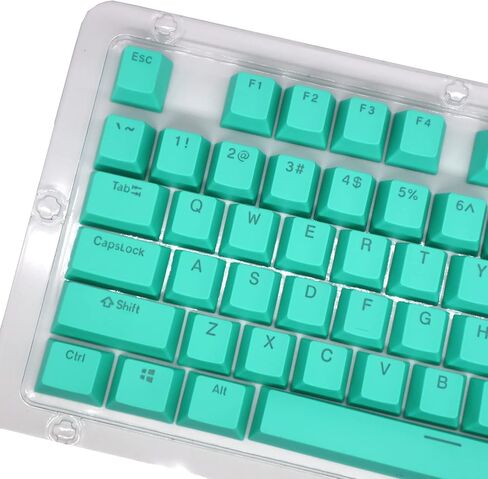 PBT Keycaps, 108 Keys P9 Mechanical Keyboard Key Backlit Key Character Translucent Key DIY Keycaps,for 61/64/87/104/108 Key Mechanical Keyboards(Cyan) in Saudi Arabia