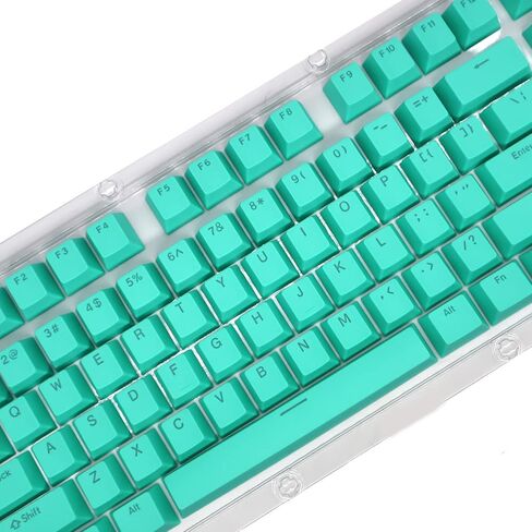 PBT Keycaps, 108 Keys P9 Mechanical Keyboard Key Backlit Key Character Translucent Key DIY Keycaps,for 61/64/87/104/108 Key Mechanical Keyboards(Cyan) in Saudi Arabia