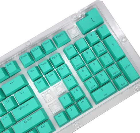 PBT Keycaps, 108 Keys P9 Mechanical Keyboard Key Backlit Key Character Translucent Key DIY Keycaps,for 61/64/87/104/108 Key Mechanical Keyboards(Cyan) in Saudi Arabia