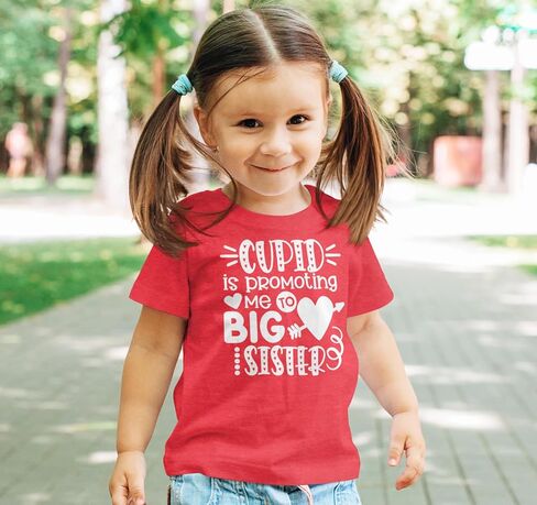 Olive Loves Apple Cupid is Promoting Me to Big Sister Valentine's Day Shirt for Pregnancy Reveal and Baby Announcement in Saudi Arabia