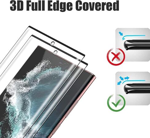[2+2 Pack] Galaxy S23 Ultra Screen Protector, 9H Tempered Glass Scratch Resistant, Ultrasonic Fingerprint Support, For Samsung Galaxy S23 Ultra 5G Glass Screen Protector in Saudi Arabia