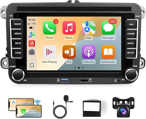 Leadfan Android Car Stereo Radio for VW Volkswagen Jetta Passat Tiguan, 7'' Screen for Passat Car Radio, Support Wireless Carplay/Android Auto/Bluetooth/GPS Navigation/Backup Camera in Saudi Arabia