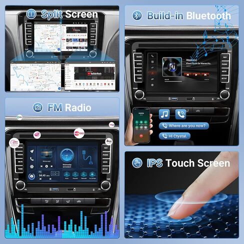 Leadfan Android Car Stereo Radio for VW Volkswagen Jetta Passat Tiguan, 7'' Screen for Passat Car Radio, Support Wireless Carplay/Android Auto/Bluetooth/GPS Navigation/Backup Camera in Saudi Arabia