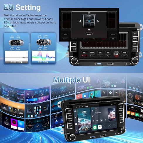 Leadfan Android Car Stereo Radio for VW Volkswagen Jetta Passat Tiguan, 7'' Screen for Passat Car Radio, Support Wireless Carplay/Android Auto/Bluetooth/GPS Navigation/Backup Camera in Saudi Arabia