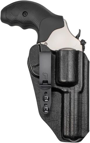 Tulster RATH IWB Kydex Revolver Holster يناسب: Smith & Wesson Model 60 3 "J-Frame .357 Magnum | يمكن استخدامه بكلتا اليدين داخل ملحق حزام الخصر المخفي in Kuwait