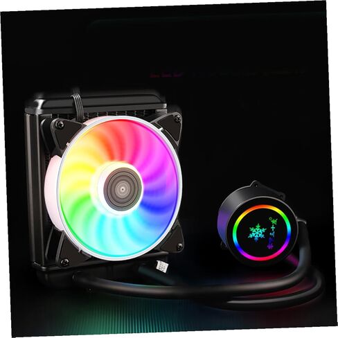 BESPORTBLE Liquid CPU Radiator Cooler 120mm All-in-one Water Cooling System for Gaming Desktop Pcs, Professional CPU Radiator with High-Performance Fan, Compatible with Intel Socket, RGB in Kuwait